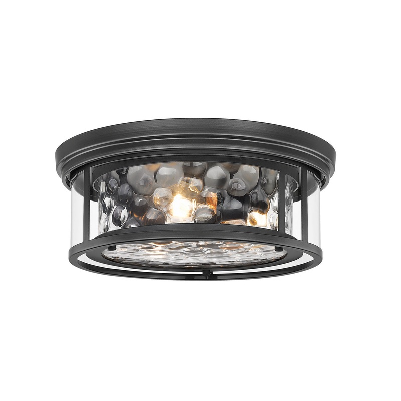 Clarion Three Light Flush Mount in Matte Black