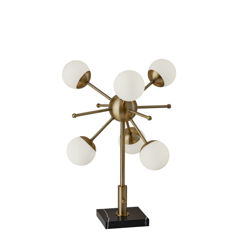 Doppler LED Table Lamp in Black Marble