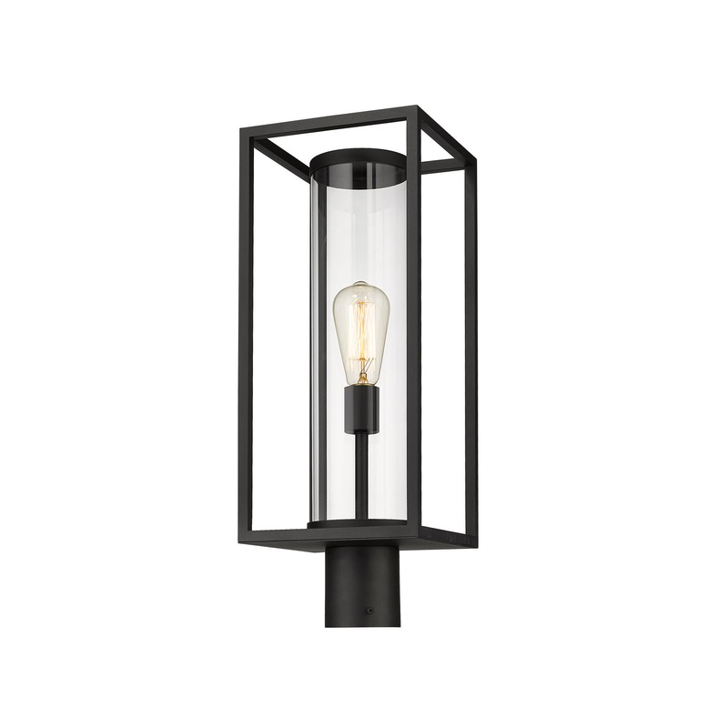 Dunbroch 1-Light Outdoor Post Mount in Black