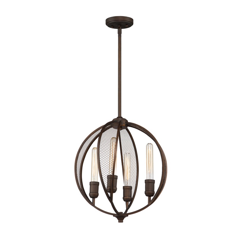 Linden 4-Light Chandelier in Bronze