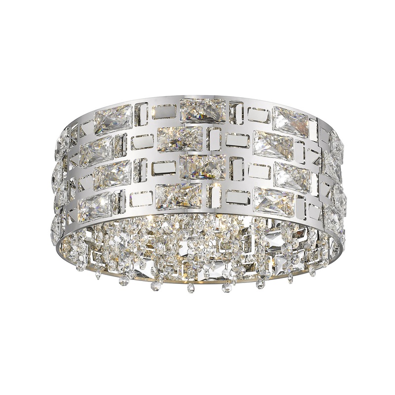 Aludra 5-Light Flush Mount in Chrome