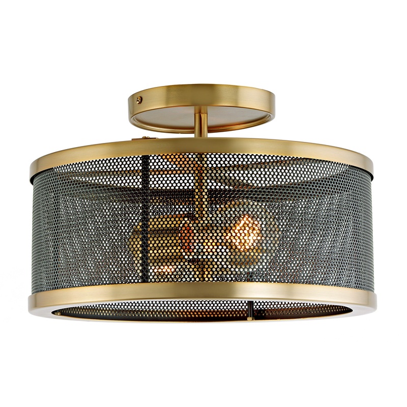 Aurelia 2-Light Mesh Semi Flush Mount