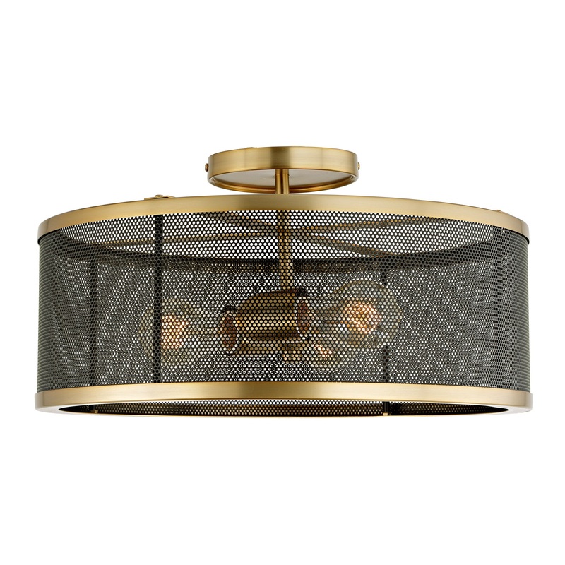 Aurelia 3-Light Mesh Semi Flush Mount