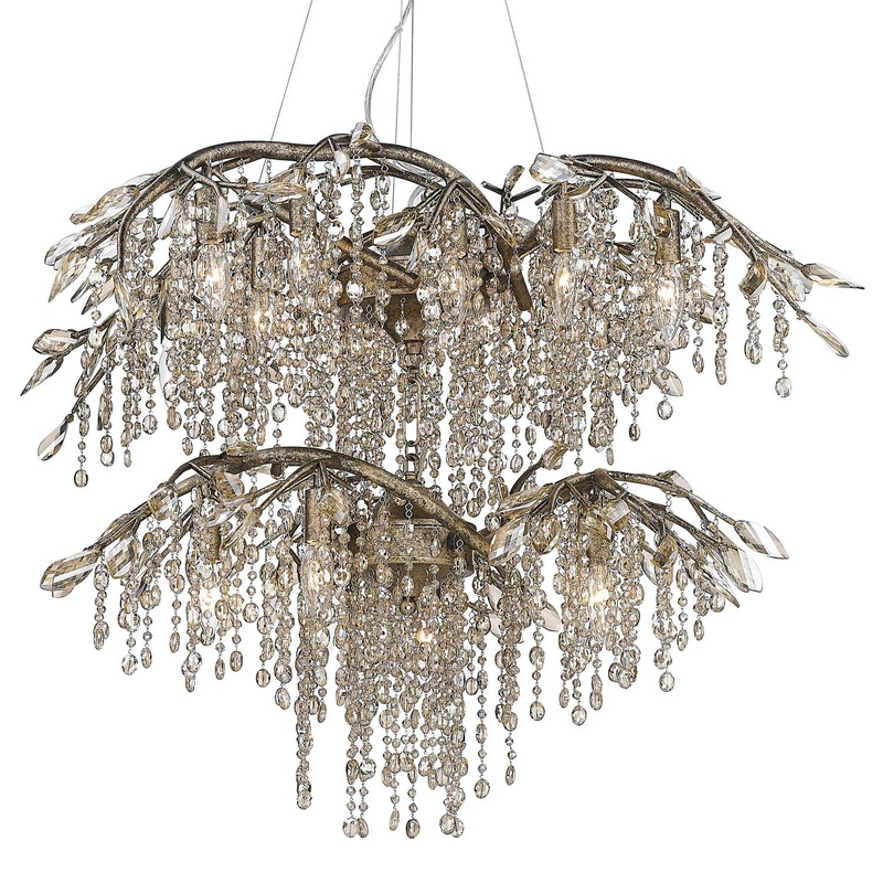 Autumn Twilight 18-Light Chandelier in Mystic Gold