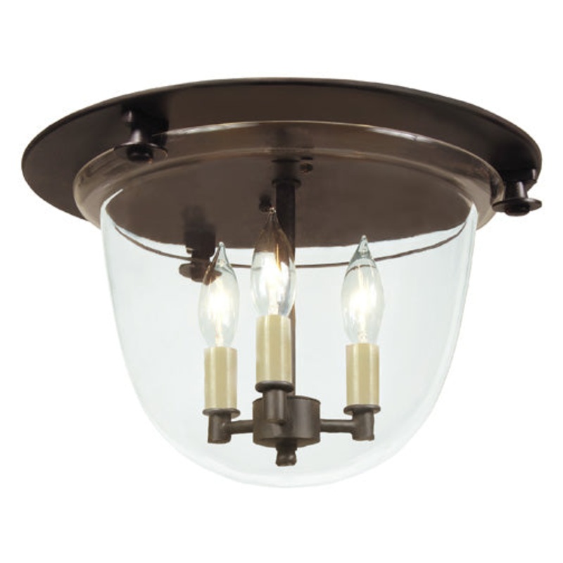 Harris Flush Mount Bell Lantern with Clear Glass
