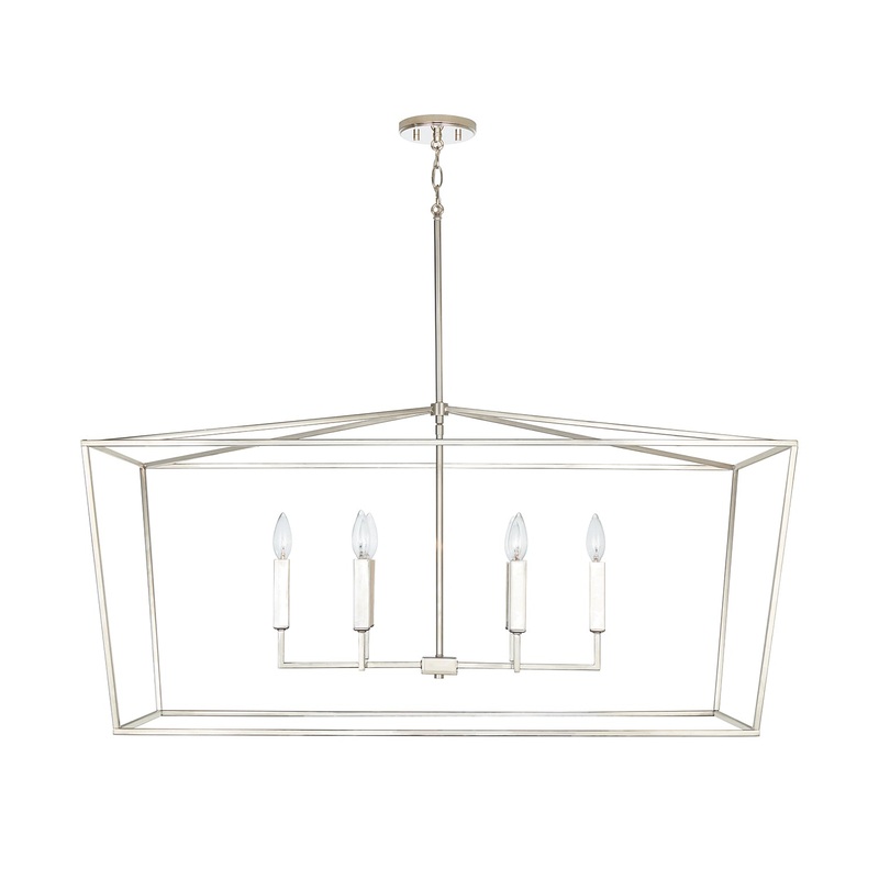 Thea 6-Light Island Pendant in Polished Nickel