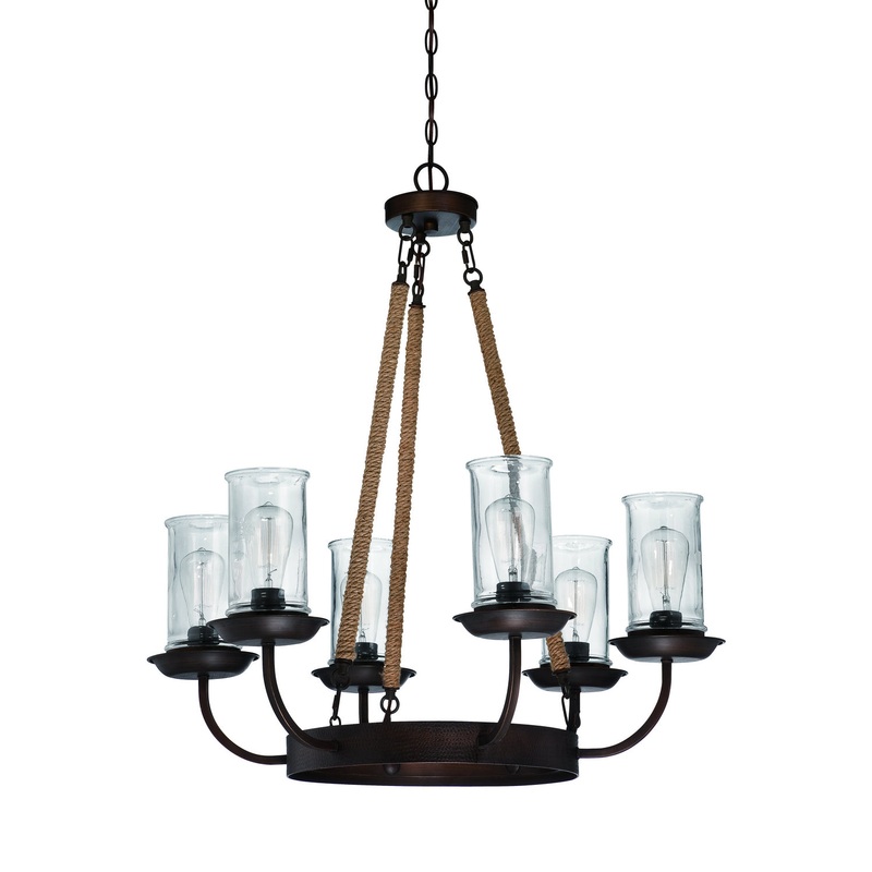 Thornton 6-Light Chandelier in Aged Bronze Brushed