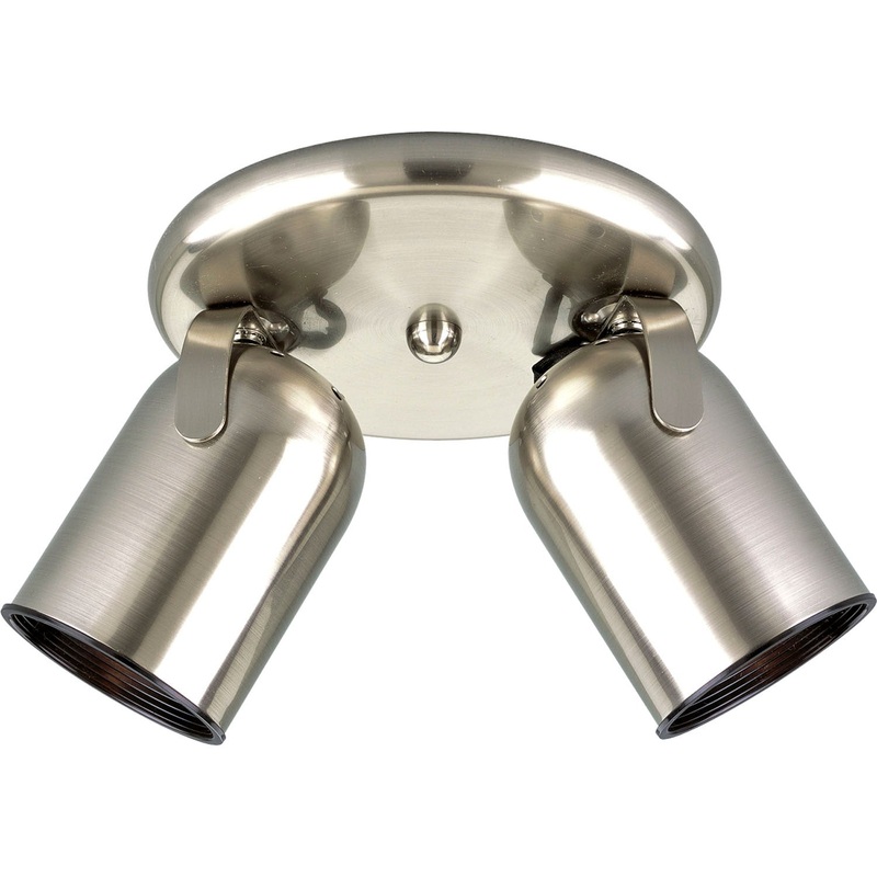 2-Light Multi-Directional Roundback Wall/Ceiling Fixture