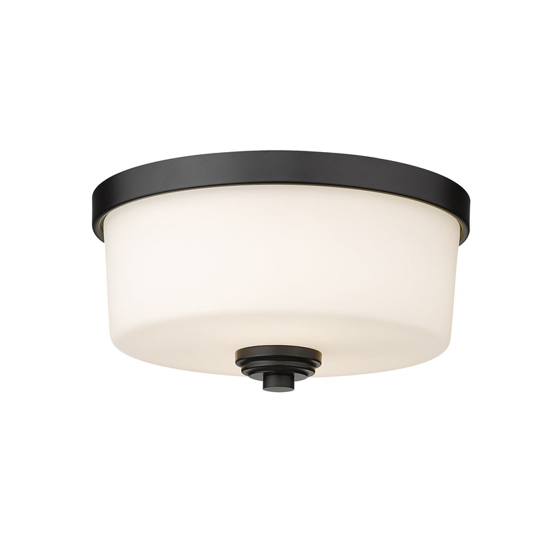 Arlington 2-Light Flush Mount in Matte Black