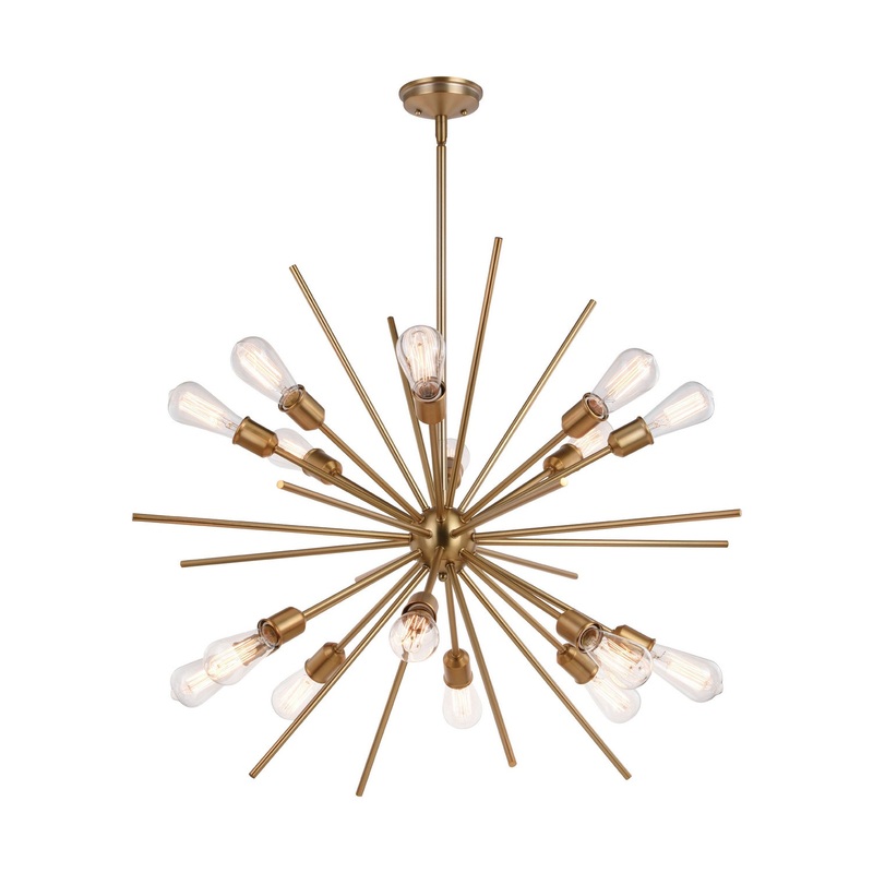 Estelle 16-Light Pendant in Natural Brass
