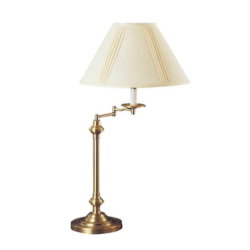 1-Light Table Lamp in Antique Brass