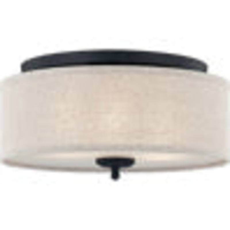Blanche 3-Light Flush Mount in Matte Black