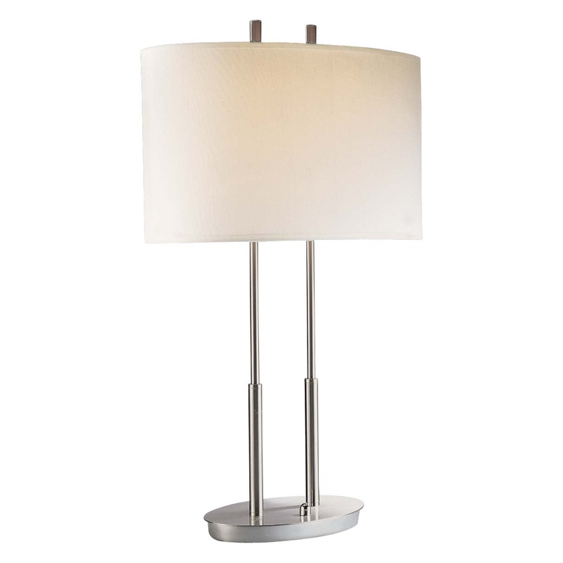 2-Light Table Lamp in Brushed Nickel