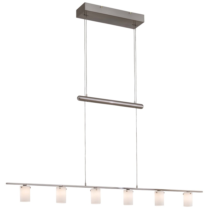 Counter Weights 6-Light Low Voltage Island In Brushed Nickel Finish