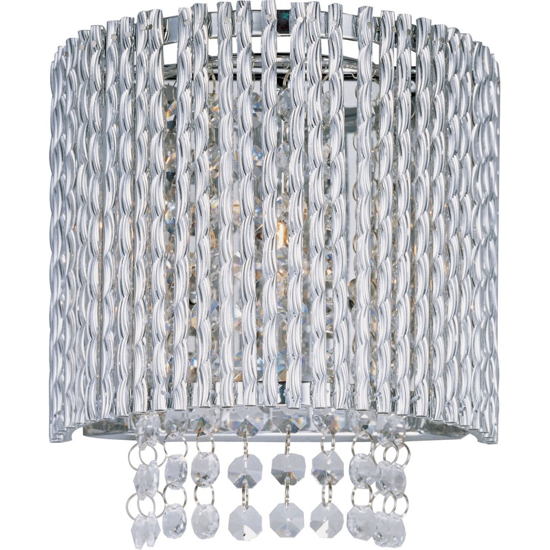 Spiral 1-Light Wall Mount in Polished Chrome