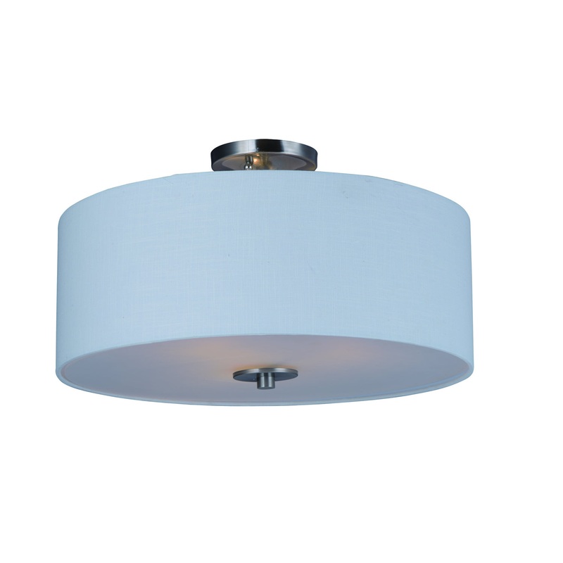 Bongo 3-Light Pendant / Semi-Flush Mount in Satin Nickel