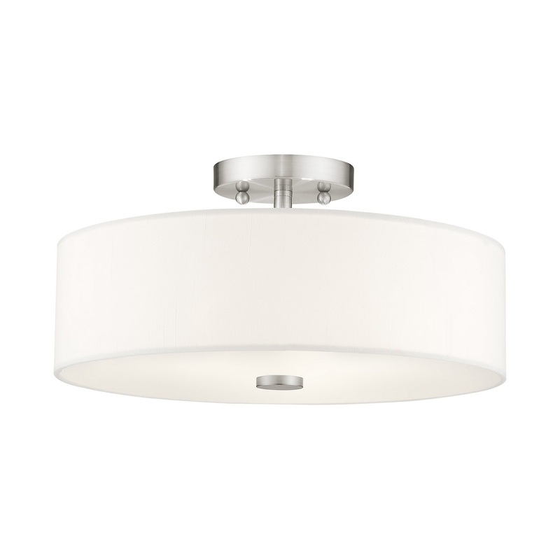 Brighton 3-Light Ceiling Mount in Brushed Nickel