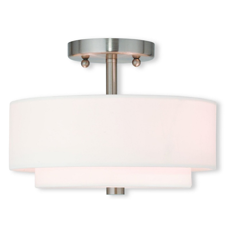 Claremont 2-Light Ceiling Mount in Brushed Nickel