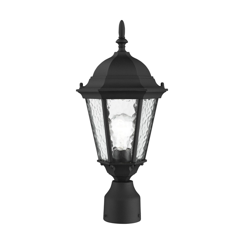 Hamilton 1-Light Outdoor Post Lantern in Textured Black