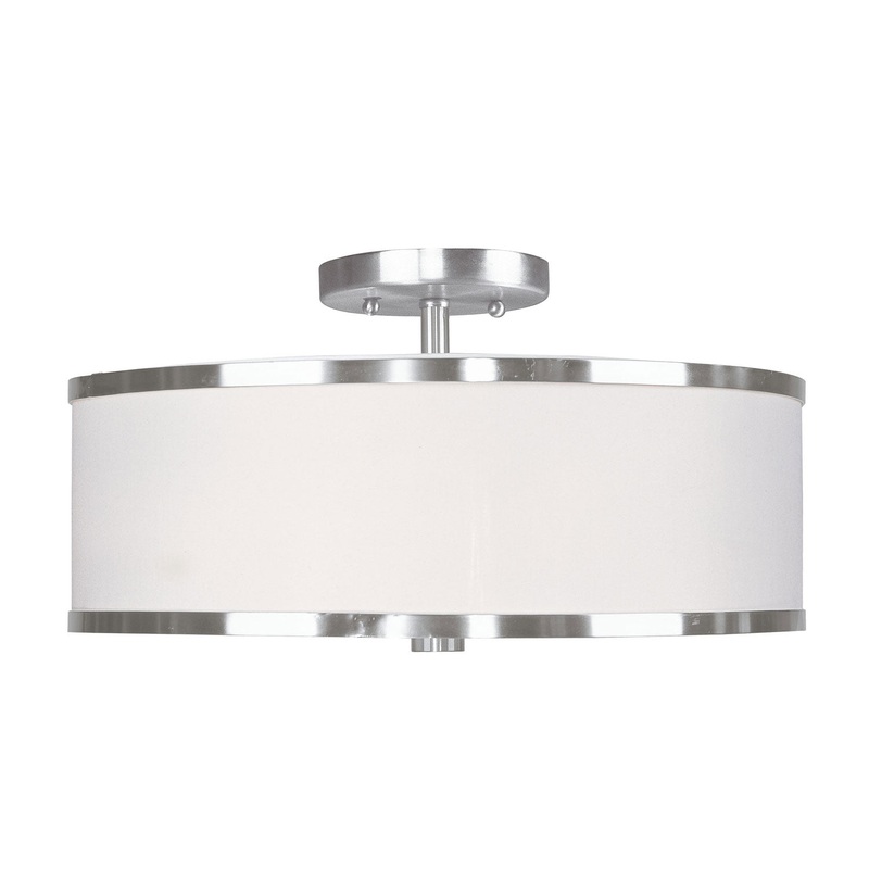 Park Ridge 3-Light Ceiling Mount in Brushed Nickel