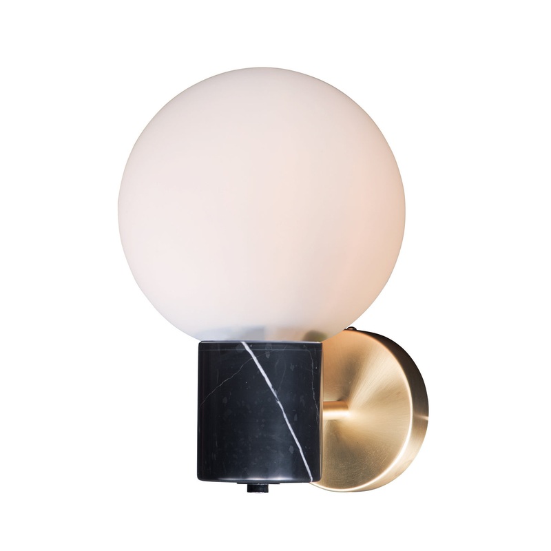 Vesper 1-Light Wall Sconce in Satin Brass / Black