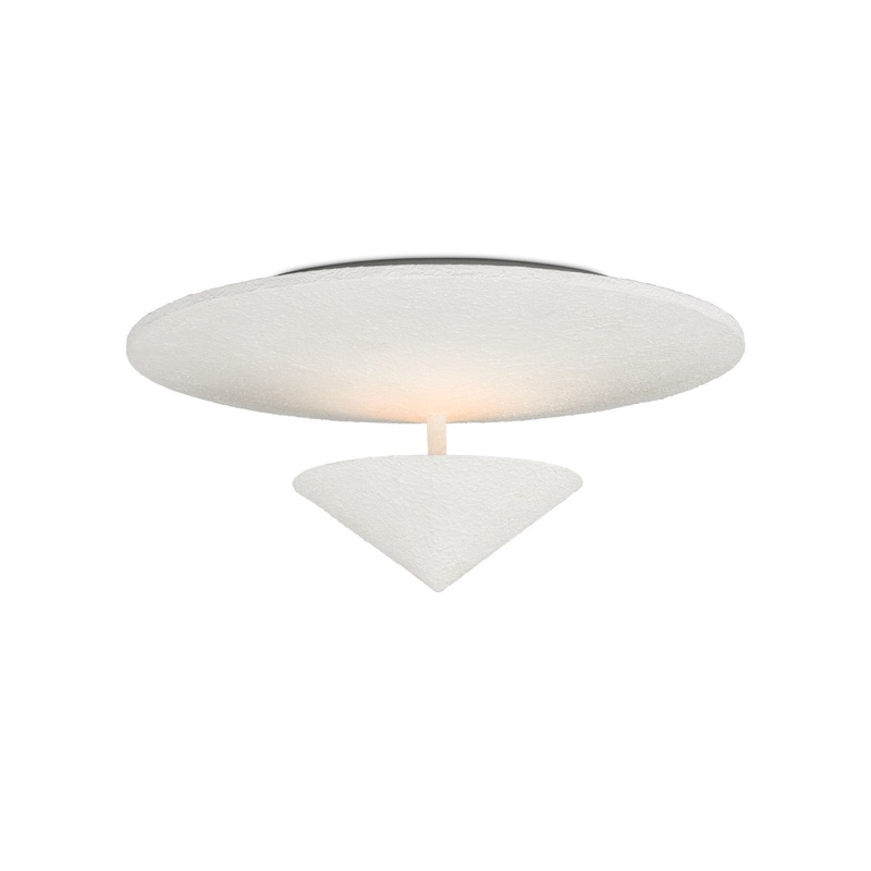 1-Light Flush Mount in Yeso Blanco