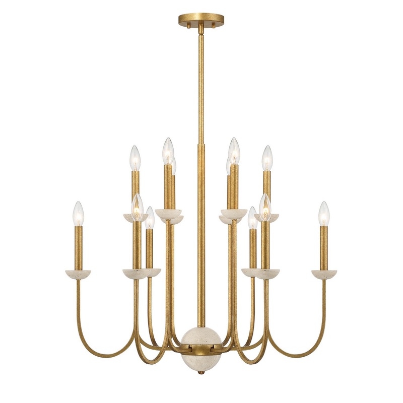 Oakhurst 12-Light Chandelier in Antique Gold