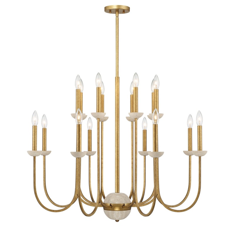 Oakhurst 16-Light Chandelier in Antique Gold