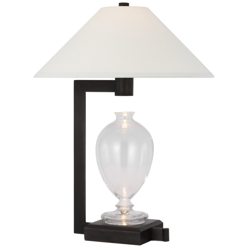 Phial LED Table Lamp in Warm Iron & Dark Walnut
