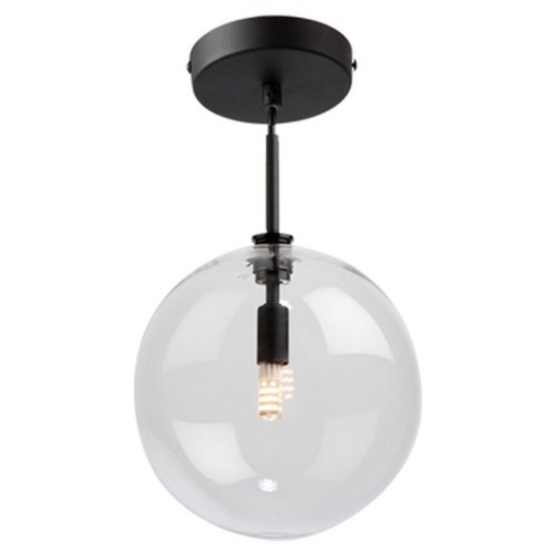 Pinpoint 1-Light Semi-Flush Mount in Black