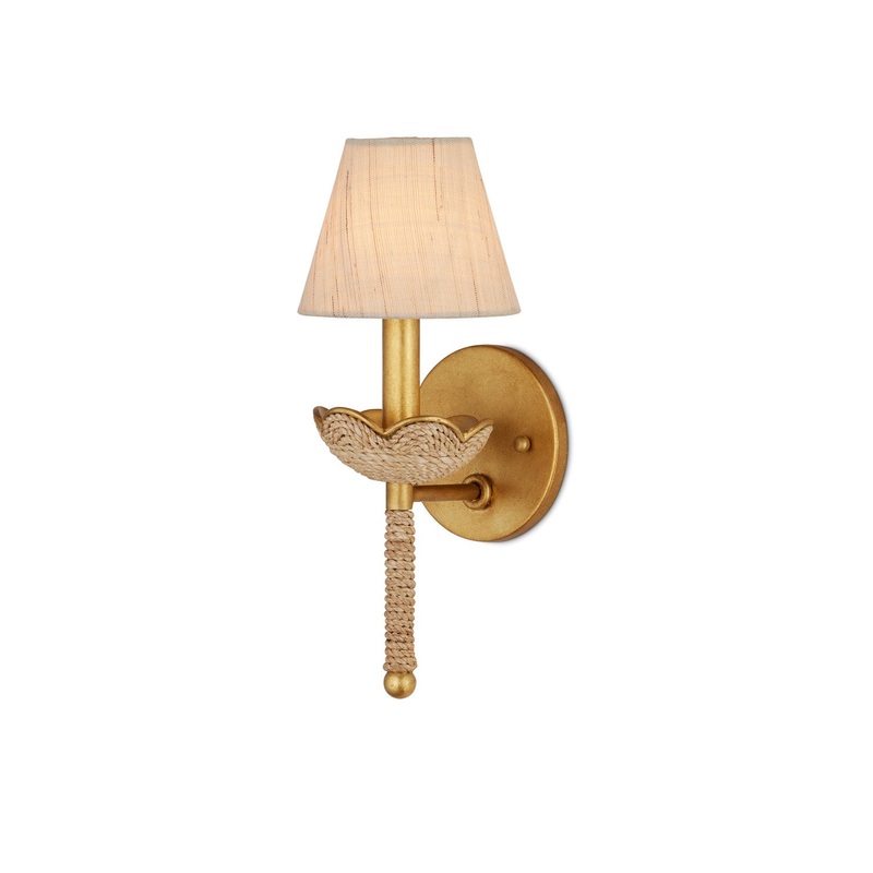 Vichy 1-Light Wall Sconce in Natural & Contemporary Gold Leaf