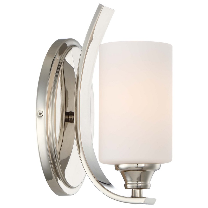 Tilbury 1-Light Bath Vanity in Polished Nickel & Etched Opal Glass
