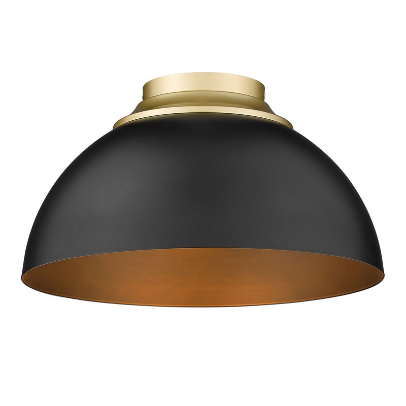 3-Light Flush Mount in Olympic Gold