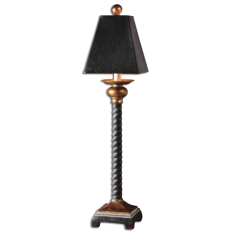 Uttermost's Bellcord Black Buffet Lamp Designed by Carolyn Kinder