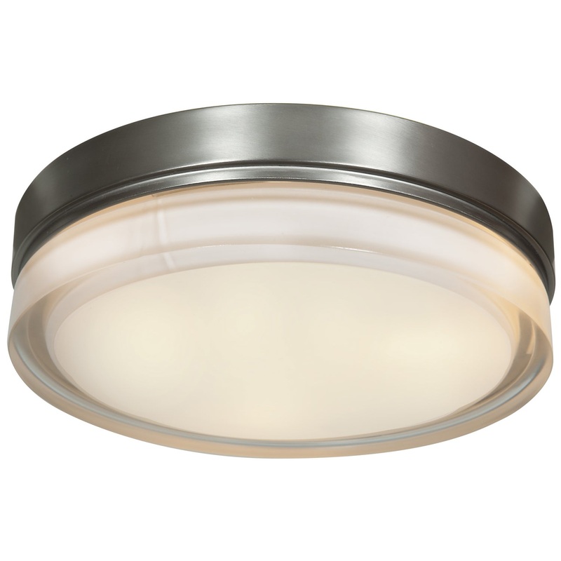 Solid (l) Dimmable LED Flush Mount in Brushed Steel Finish