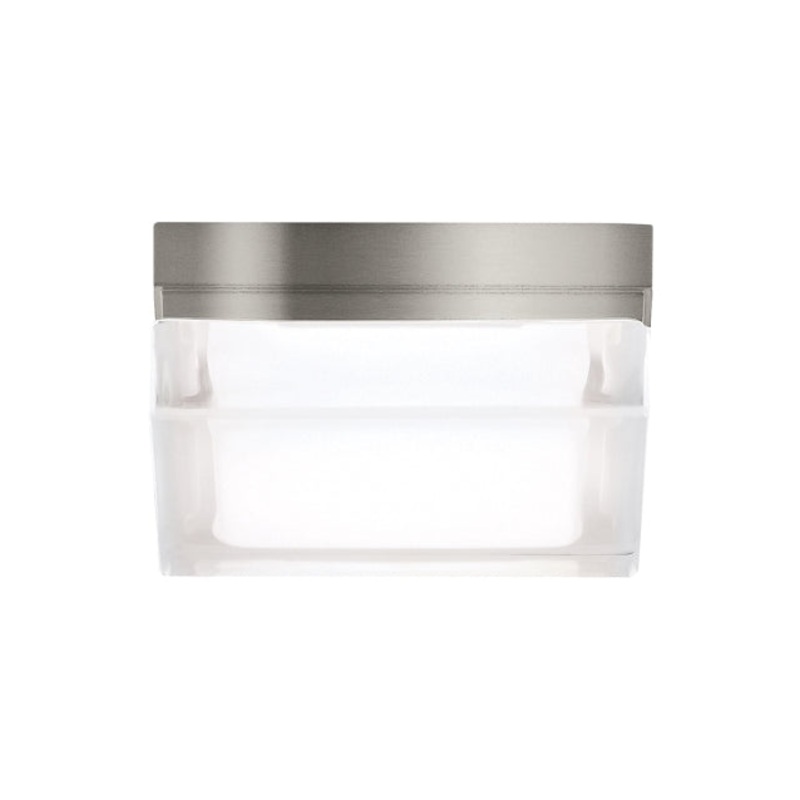 Boxie Small Flush Mount in Satin Nickel