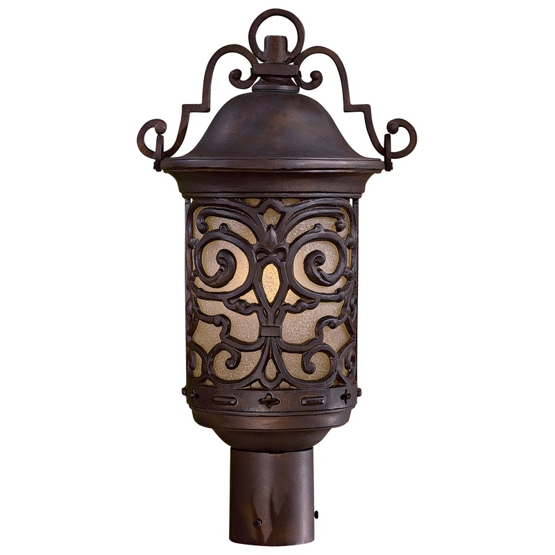 Chelesa Road 1 Light Post Mount in Chelesa Bronze
