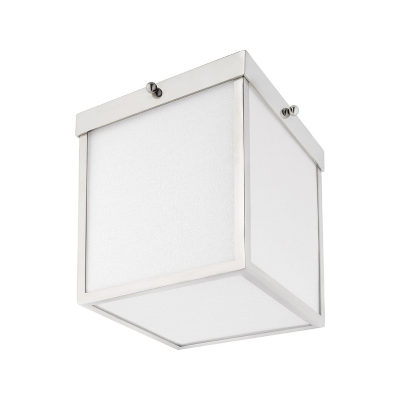 Monica 1-Light Flush Mount in Polished Nickel