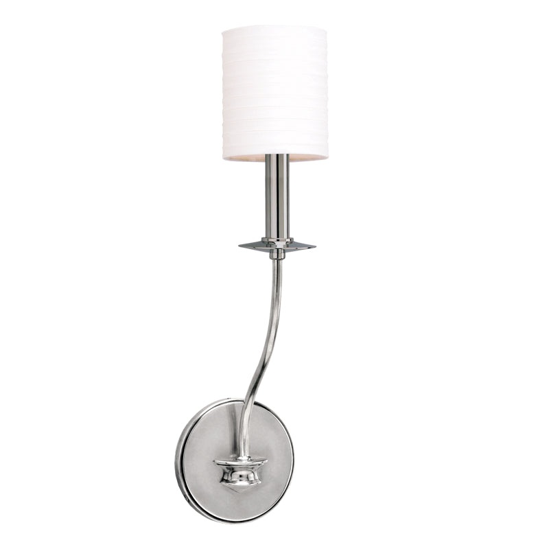 Sheffield 1-Light Wall Sconce in Polished Nickel