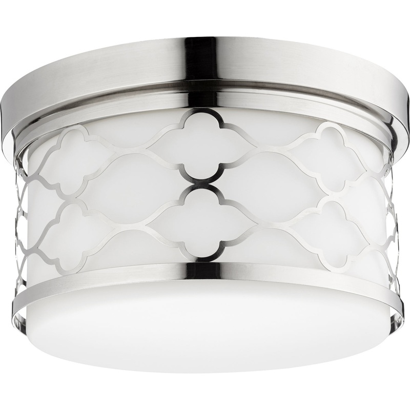 Transitional Ceiling Mount in Polished Nickel