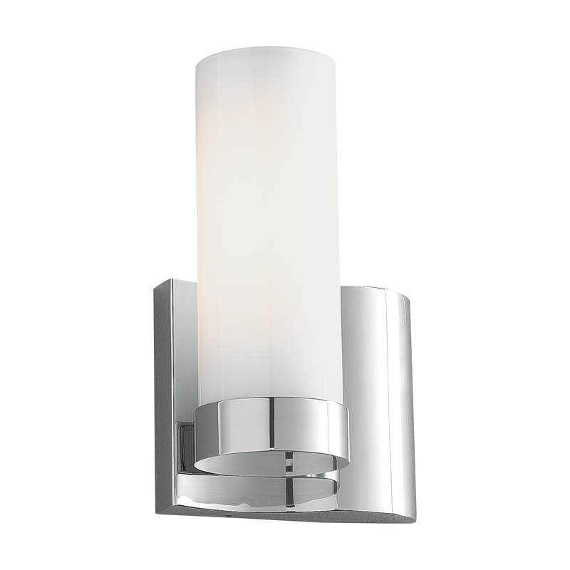 Wave 1 Light Right Side Sconce in Chrome