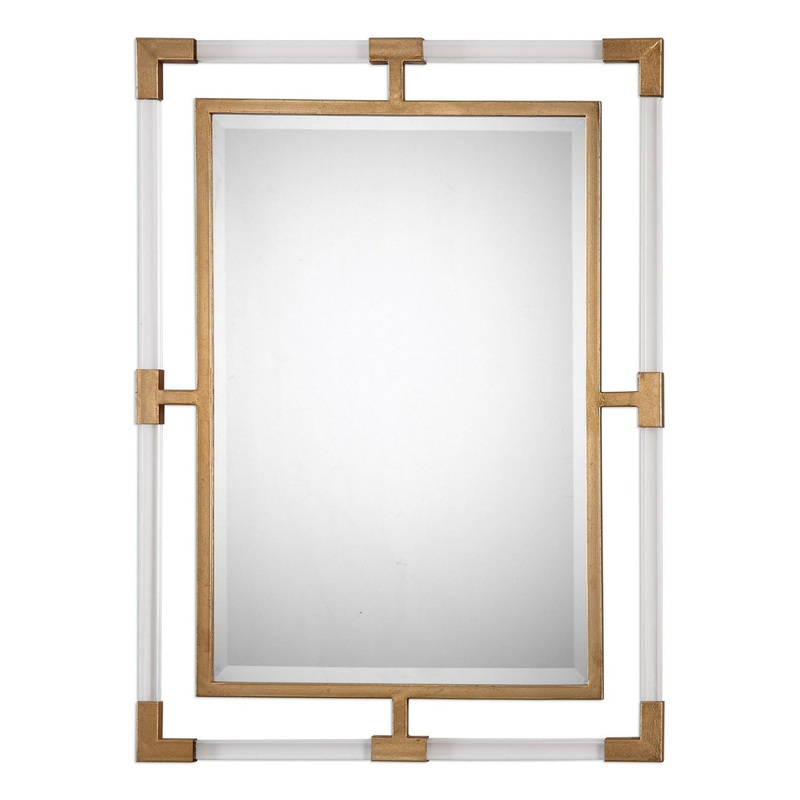 Uttermost's Balkan Modern Gold Wall Mirror Designed by Grace Feyock