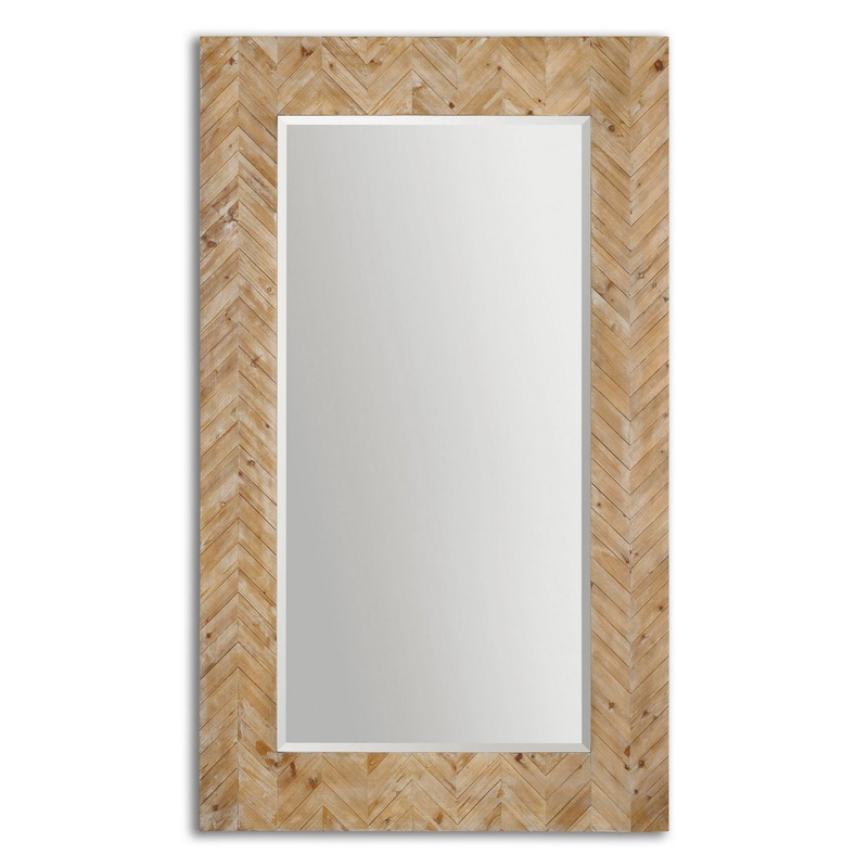 Uttermost's Demetria Oversized Wooden Mirror Designed by John Kowalski