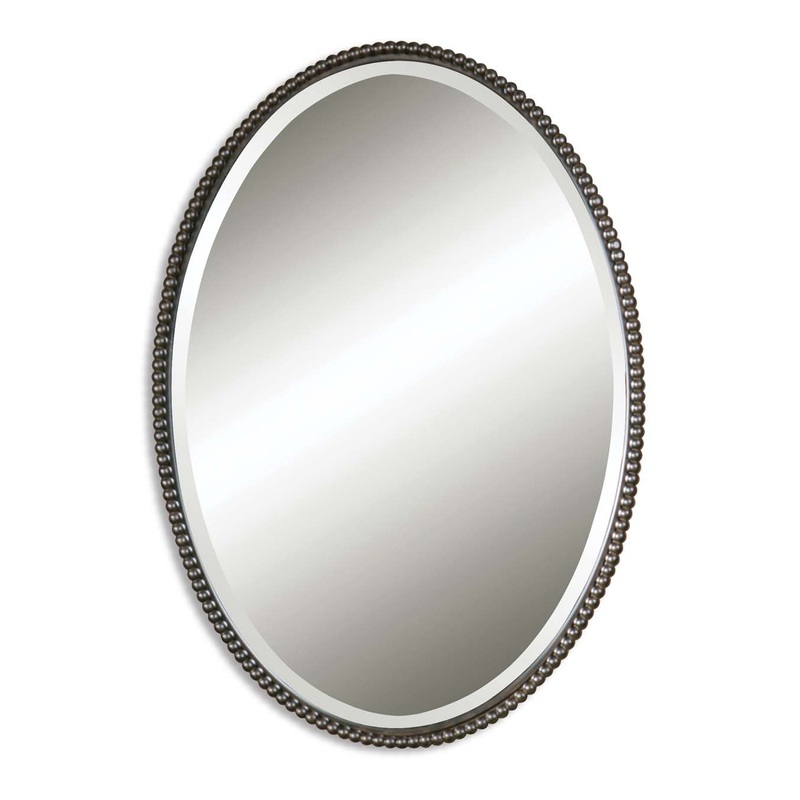 Uttermost's Sherise Bronze Oval Mirror Designed by Carolyn Kinder