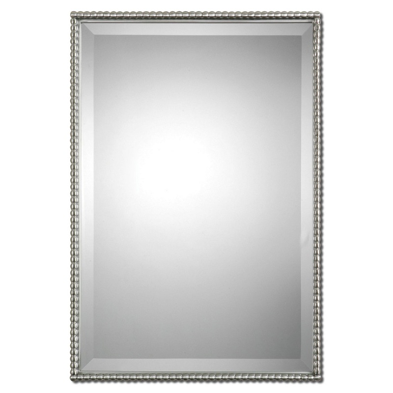 Uttermost's Sherise Brushed Nickel Mirror Designed by Carolyn Kinder