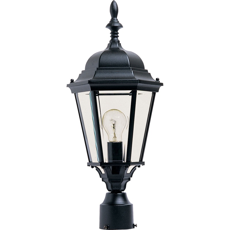 Westlake Cast 1-Light Outdoor Pole/Post Lantern in Black