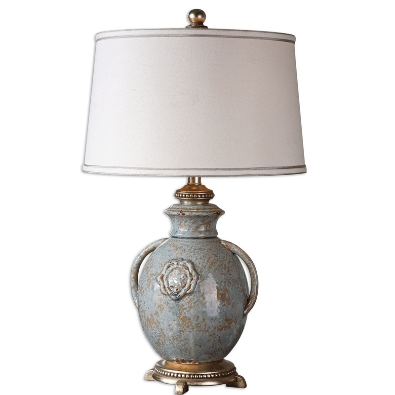 Uttermost's Cancello Blue Glaze Lamp Designed by Matthew Williams