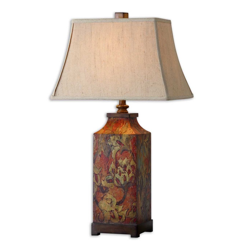 Uttermost's Colorful Flowers Table Lamp Designed by Grace Feyock