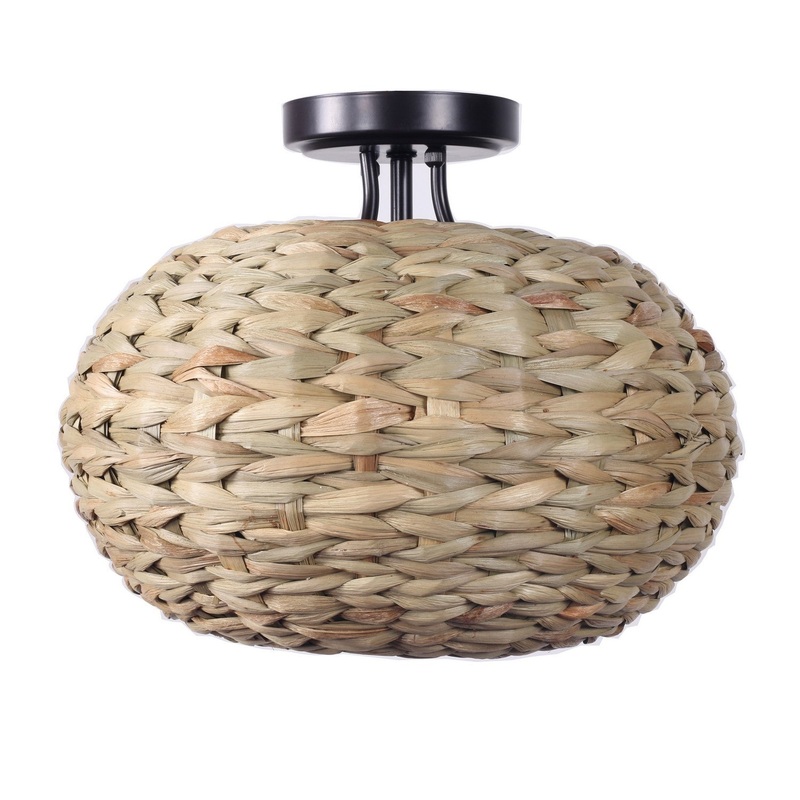 Cove 1-Light Semi Flush Mount in Natural