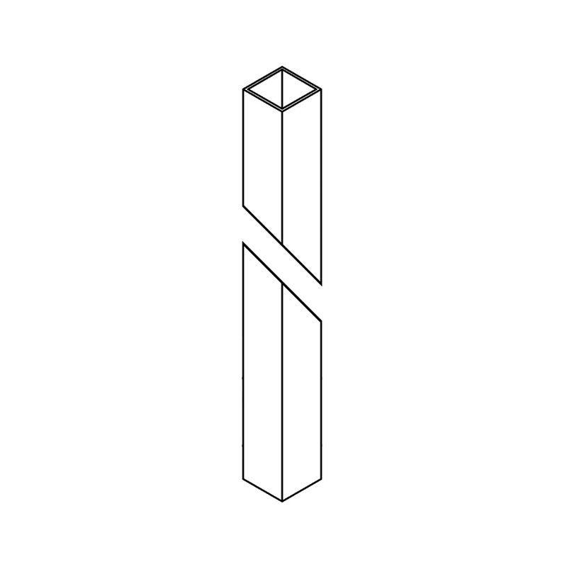 7' Square Outdoor Post in Coastal Dark Smoke